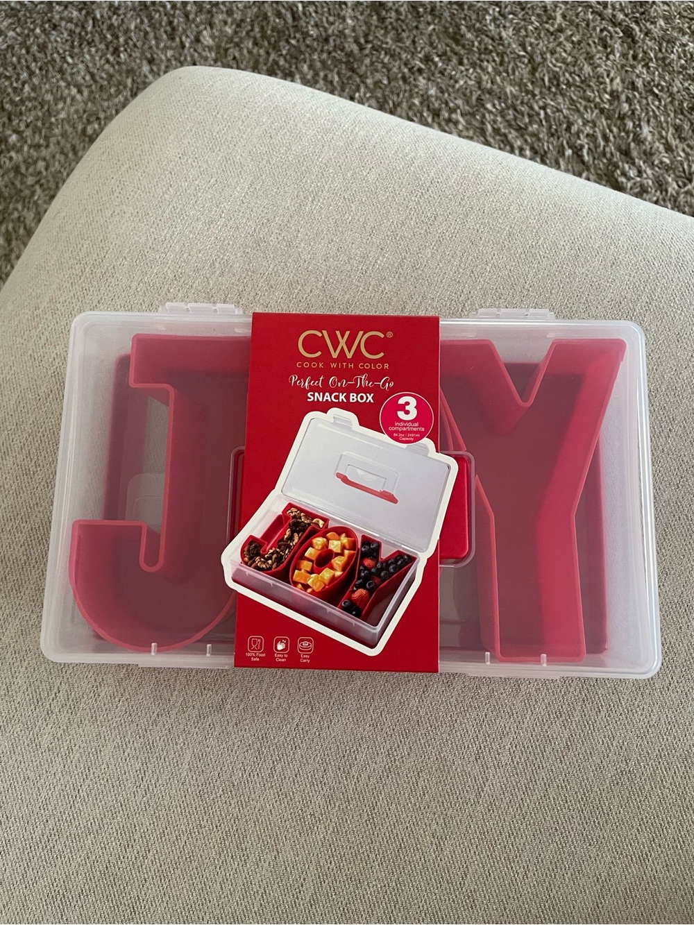 CWC Cook With Color JOY Snack Box – 3 Compartments – NWT - Picture 2 of 4